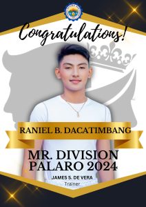 DIVISION MEET RECOGNITION – Mr. Division Palaro